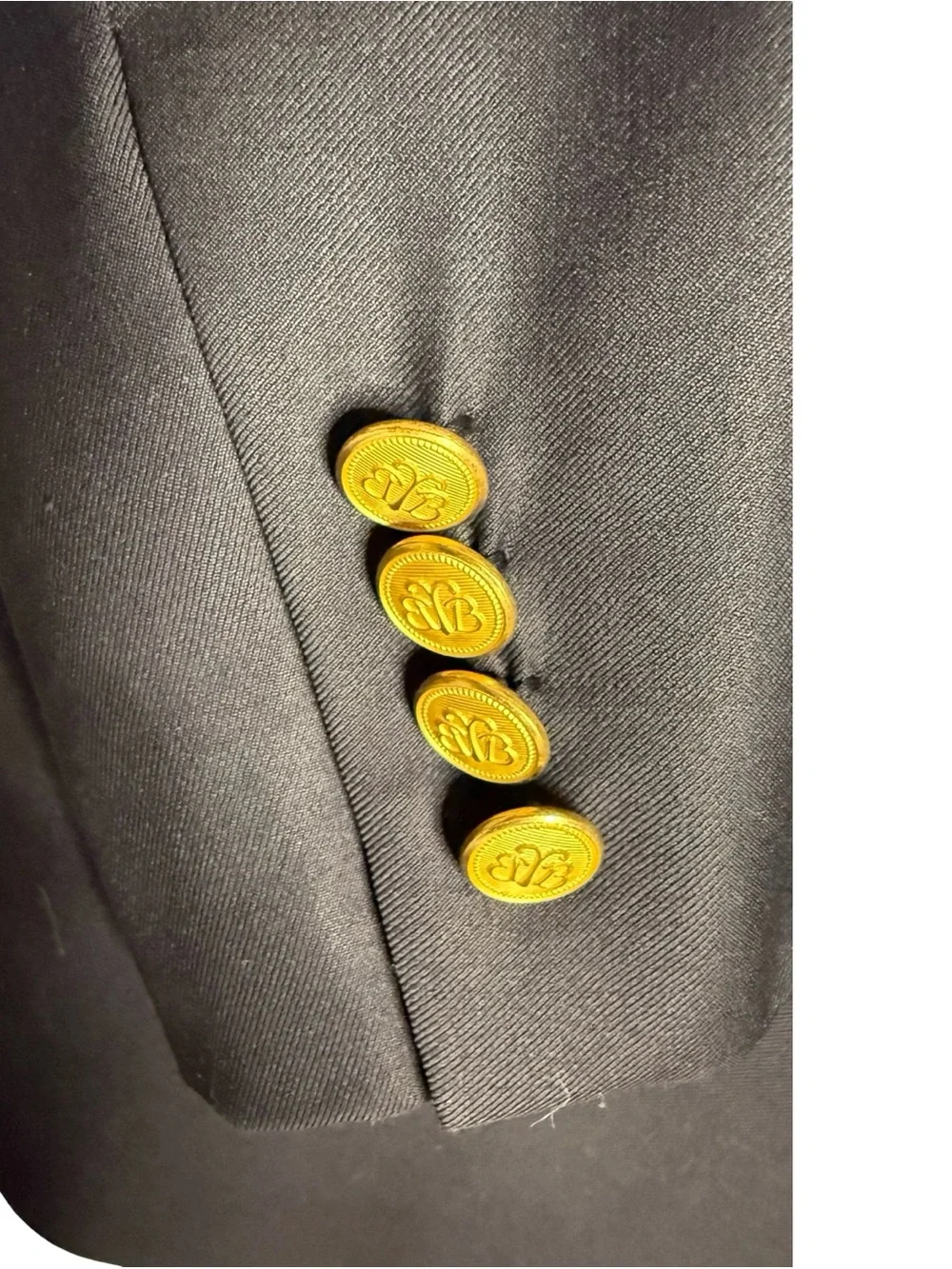 Brooks Brothers Black Two-Button Sport Coat 100% Wool